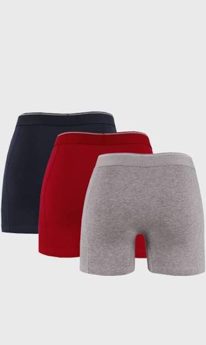 BLACKSPADE 9673 ERKEK TENDER COTTON 3 LÜ GRİ-KIRMIZI-LACİVERT BOXER