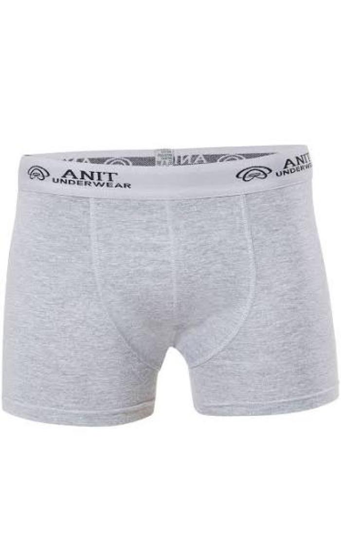 Anıt 1115 Gri 3 Adet Likralı Pamuklu Erkek Boxer