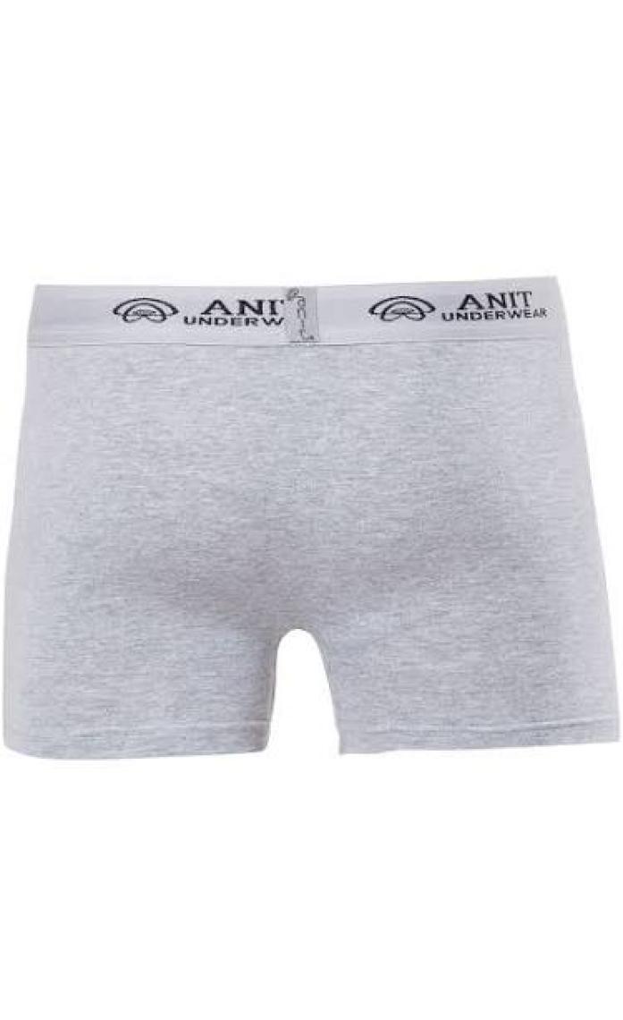 Anıt 1115 Gri 3 Adet Likralı Pamuklu Erkek Boxer