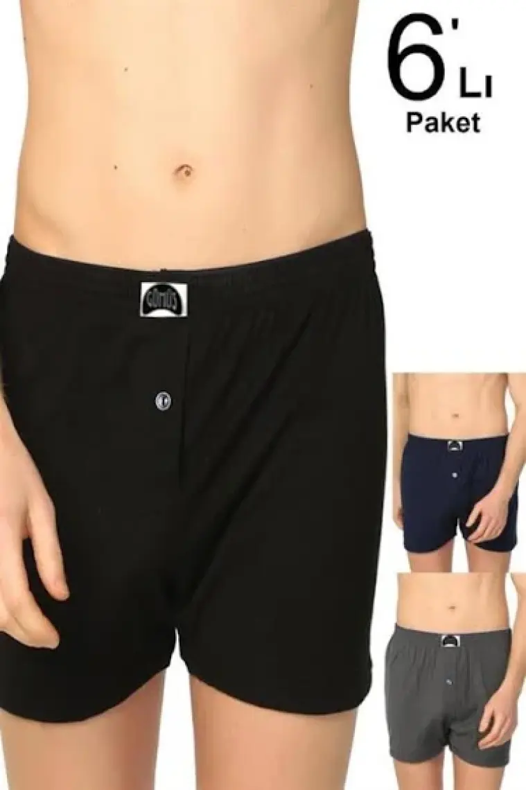 Gümüş Erkek Havlu Bel Pamuklu Boxer 4020 - 6 Adet
