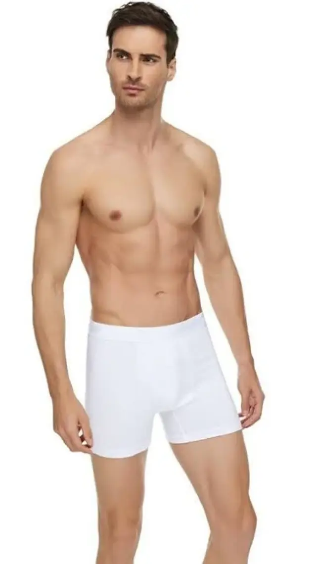 Tutku Elit 3 Adet Elit Modal Elasthan Erkek Boxer Beyaz 1251