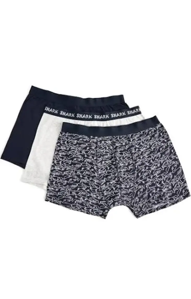 Koton 3'lü Boxer Seti Desenli ve Basic Pamuklu