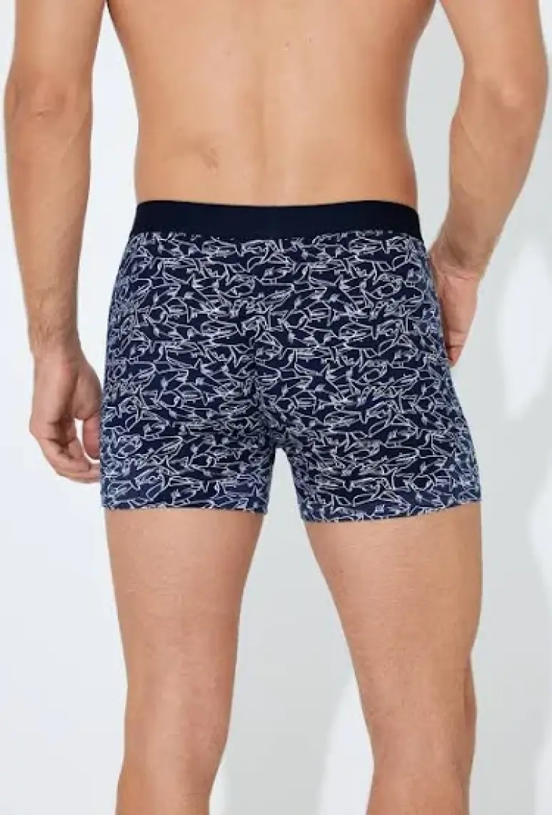 Koton 3'lü Boxer Seti Desenli ve Basic Pamuklu