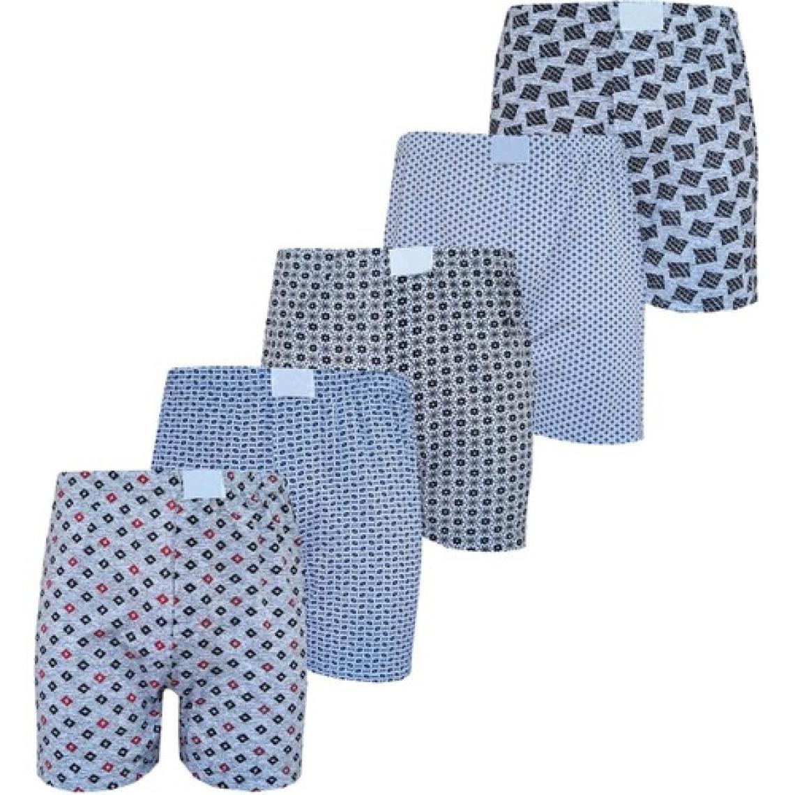 Hepsine Rakip 5li Erkek Desenli Boxer Ekonomik Ince Pamuklu Paçalı Don