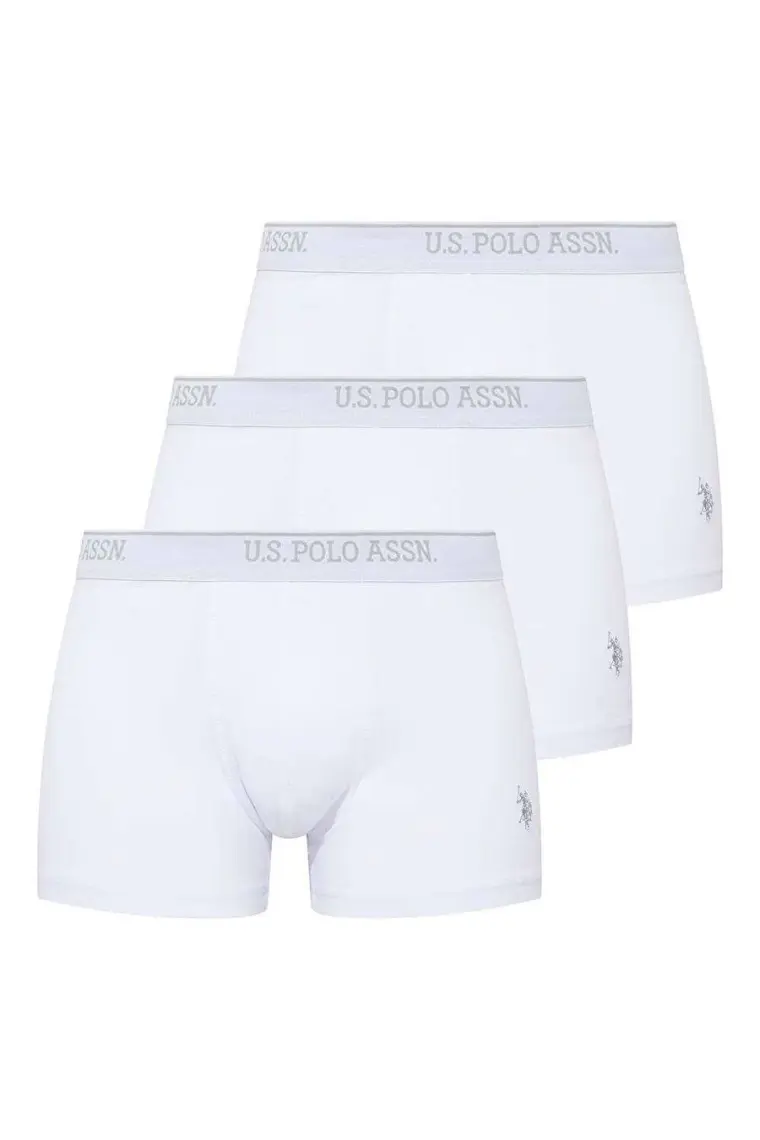 U.S. Polo Assn. Erkek Beyaz 3'lü Boxer 80097