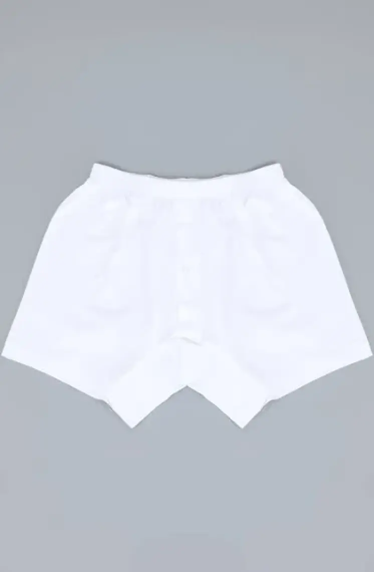 Şahinler Penye Düğmeli Boxer Beyaz ME010