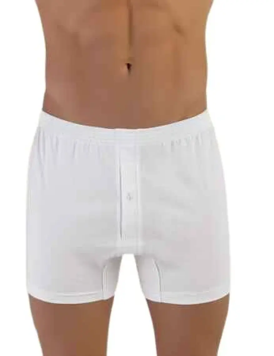 Şahinler Penye Düğmeli Boxer Beyaz ME010