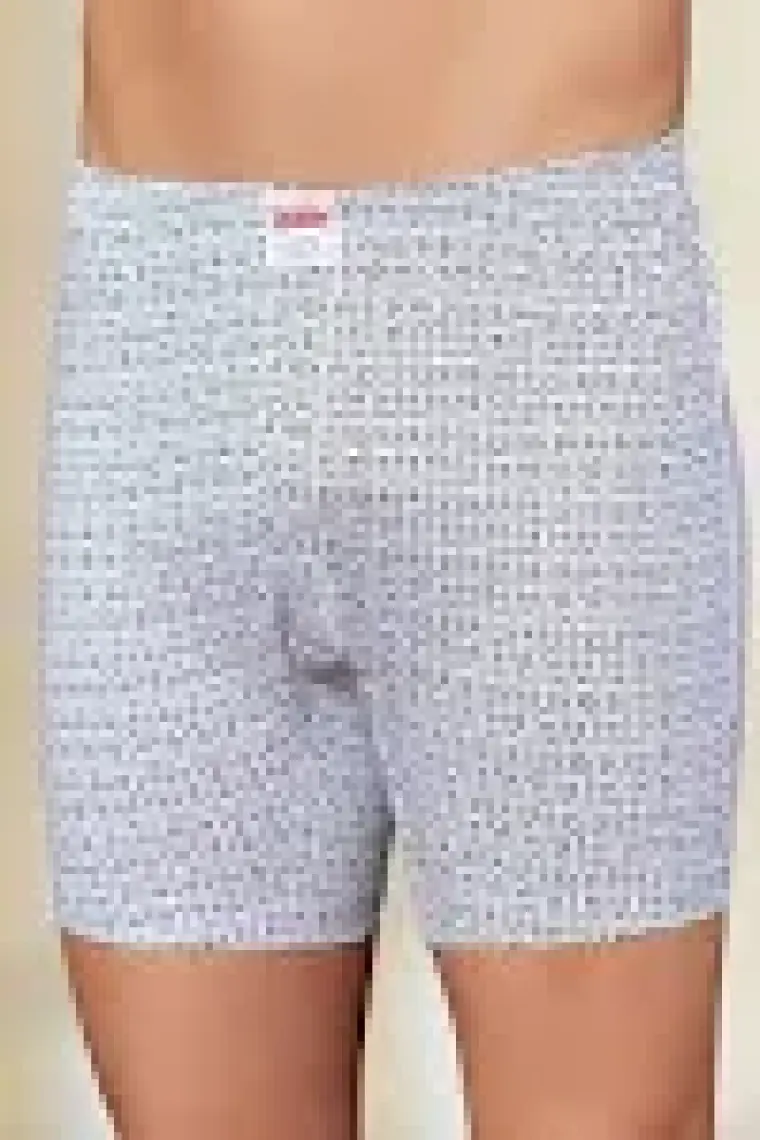 Şahinler Erkek Desenli Penye Düğmeli Boxer ME010