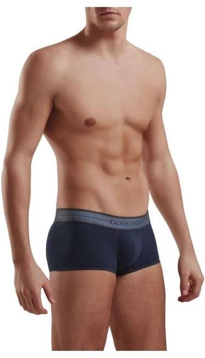 DOREANSE 1774 ERKEK MİNİ PAÇA KOT DESEN MAVİ BOXER