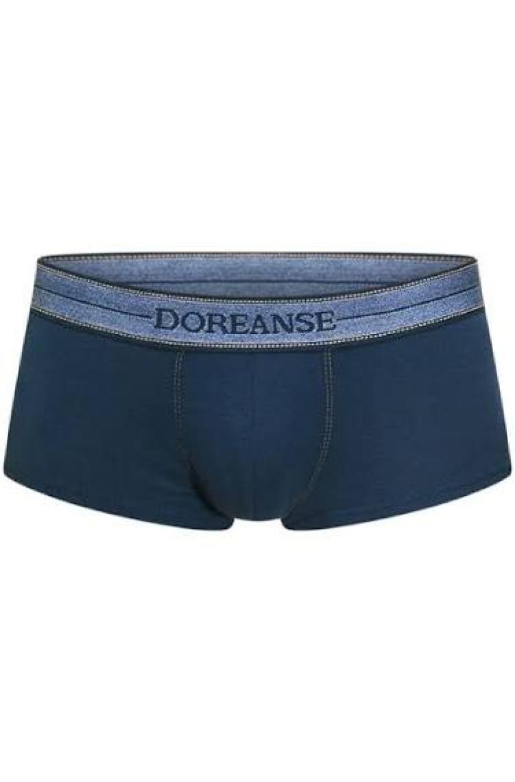 DOREANSE 1774 ERKEK MİNİ PAÇA KOT DESEN MAVİ BOXER