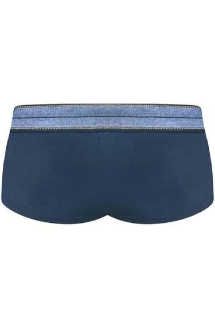 DOREANSE 1774 ERKEK MİNİ PAÇA KOT DESEN MAVİ BOXER