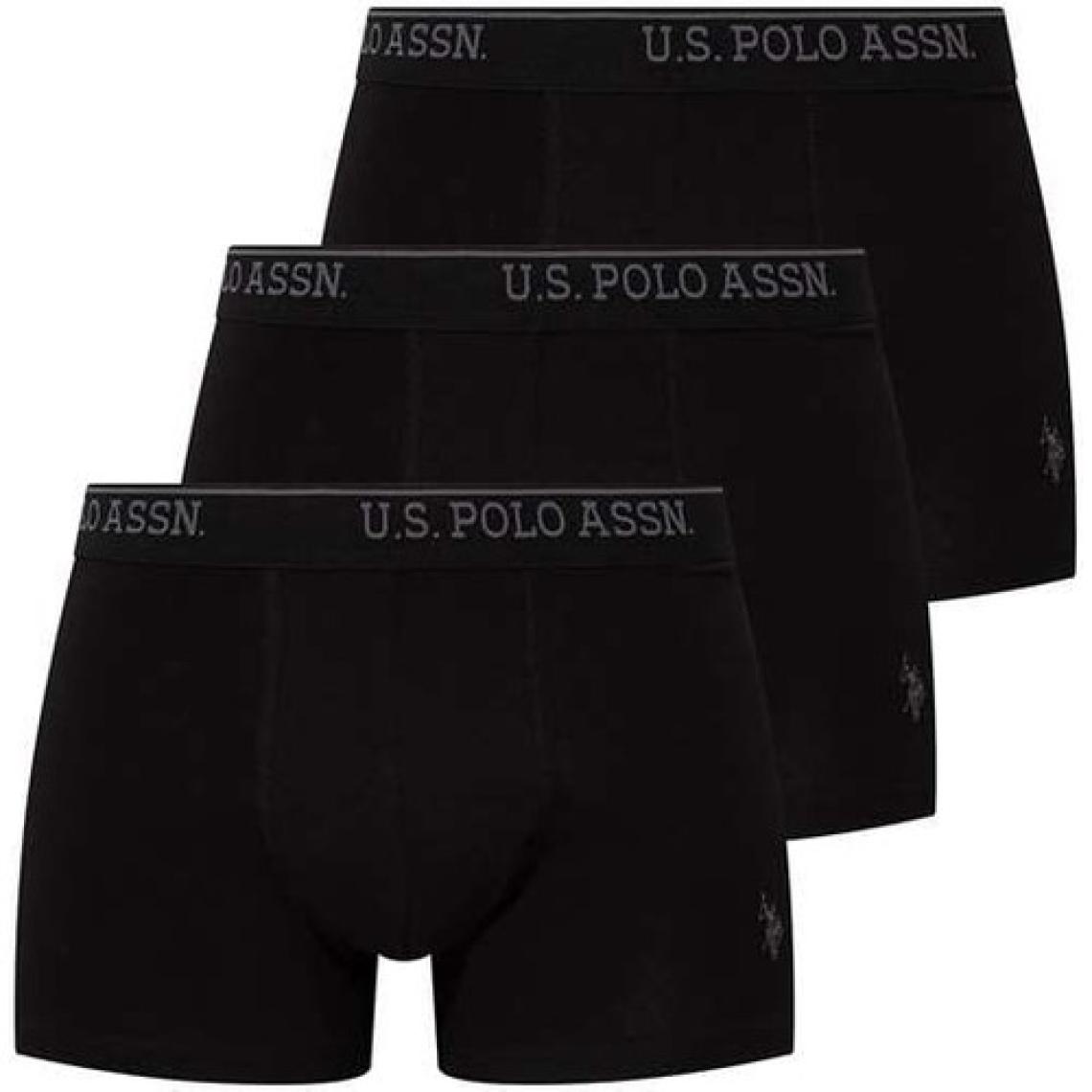 U.S.POLO 80097 ERKEK 3 LÜ LİKRALI COTON SİYAH BOXER