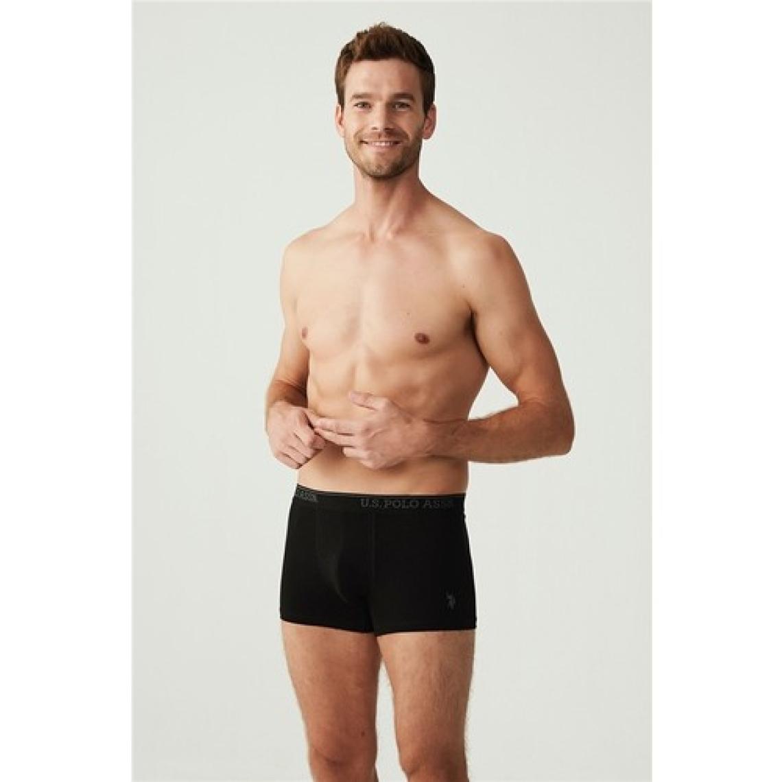 U.S.POLO 80097 ERKEK 3 LÜ LİKRALI COTON SİYAH BOXER