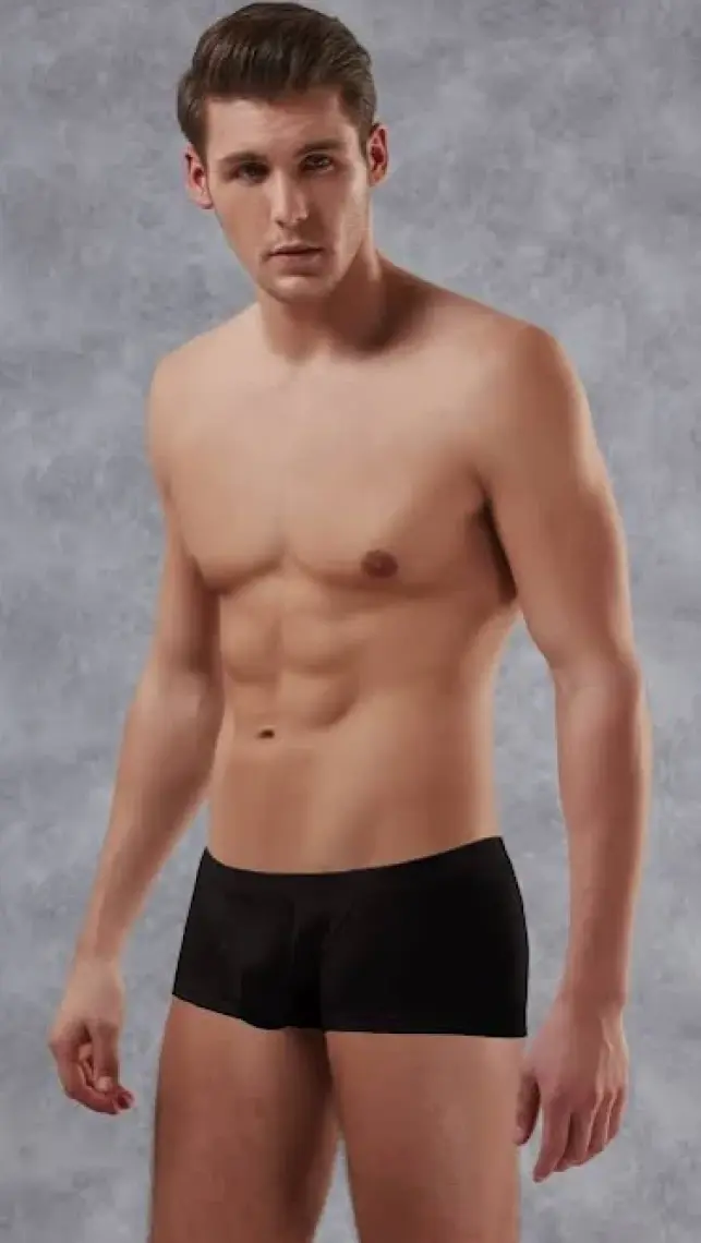 DOREANSE 1750 ERKEK MİNİ PAÇA SİYAH BOXER
