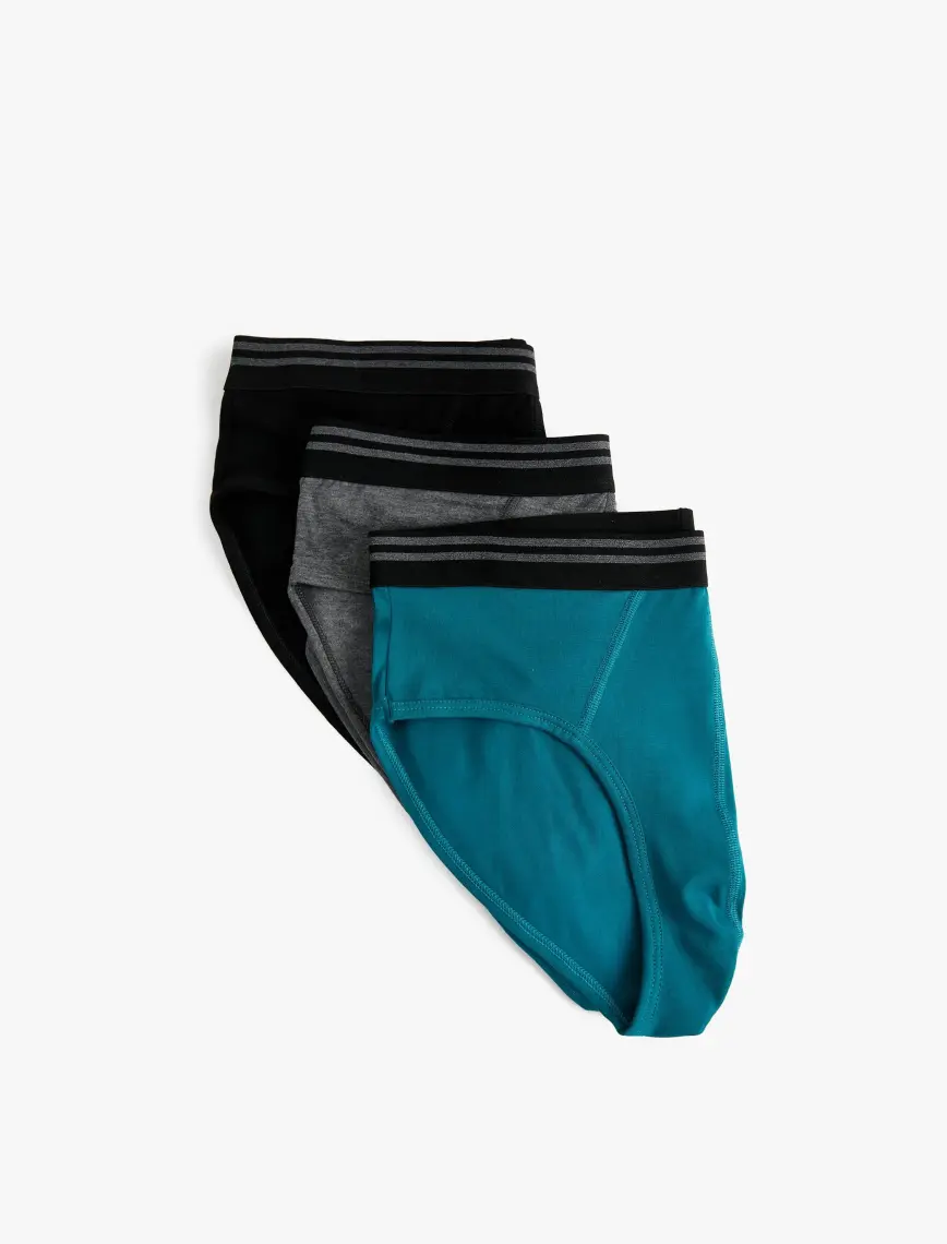 Koton Slip Boxer Seti 3'lü Çok Renkli Pamuklu