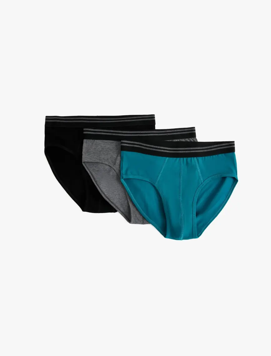 Koton Slip Boxer Seti 3'lü Çok Renkli Pamuklu