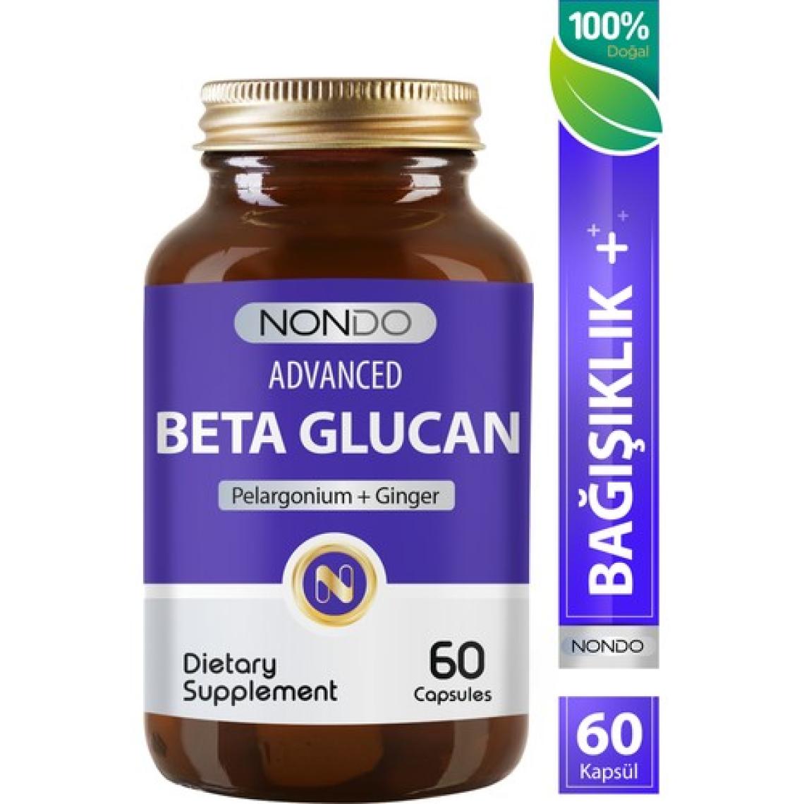 Nondo Beta Glukan 60 Kapsül ( Beta Glucan Reishi Mantarı Afrika Sardunyası Zencefil Çörek Otu )