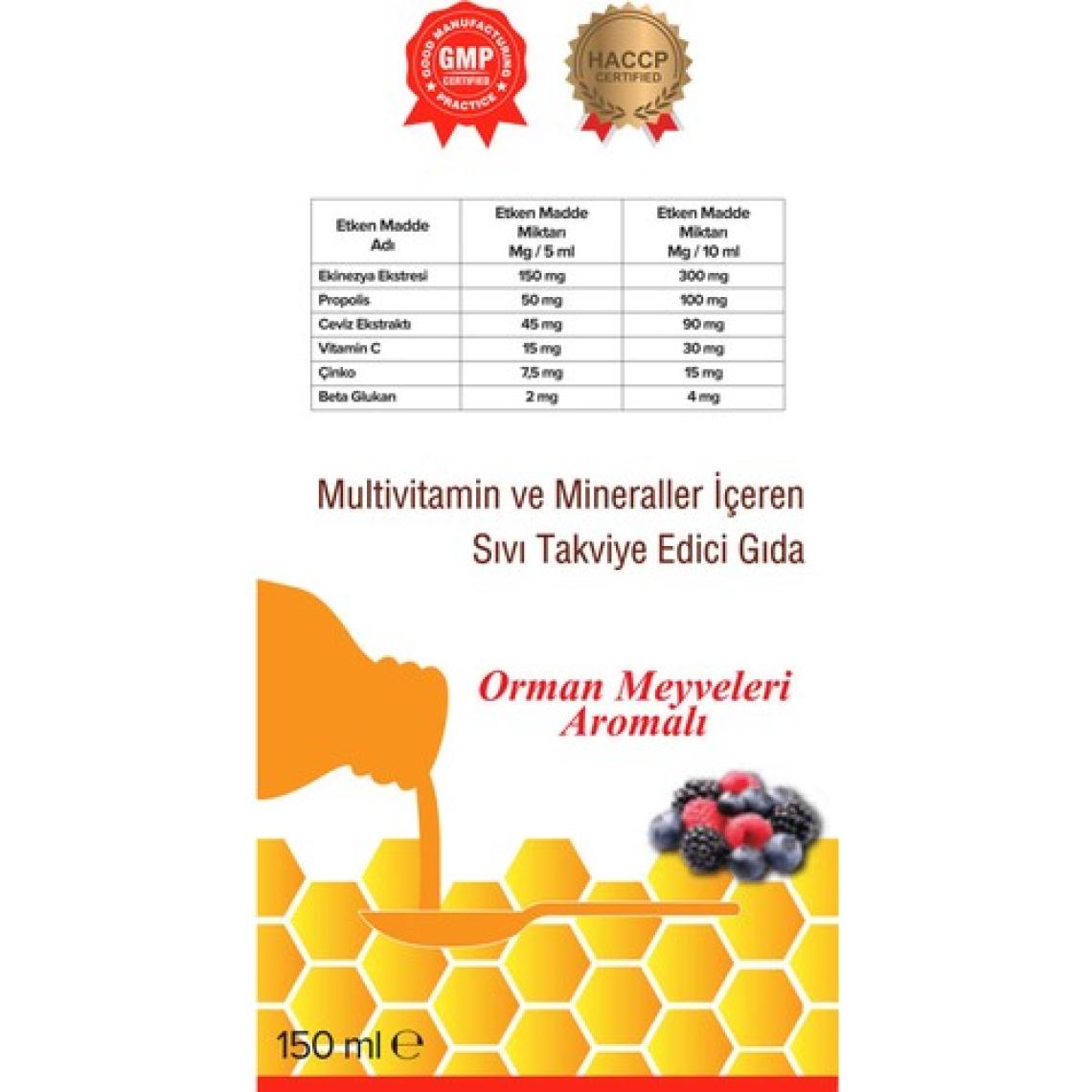 insvit Propolisli C Vitamini Çinko Ceviz Beta Glukan Ekinezya Orman Meyveleri Aromalı Şurup 150 ml