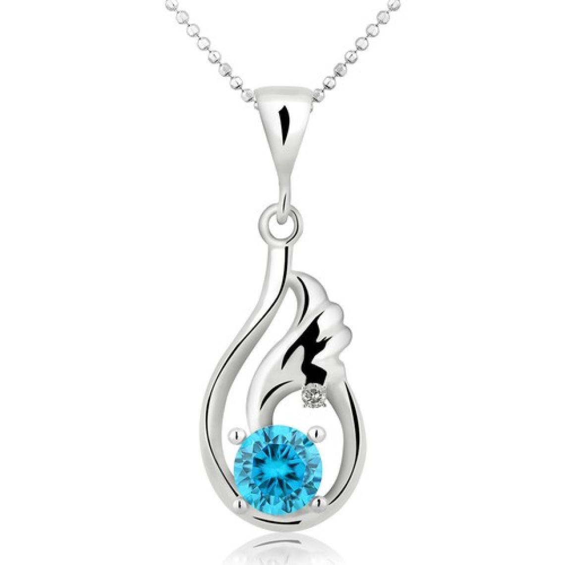 Chavin Topaz Melek Kanadı 0.04 Carat Pırlanta Gümüş Kolye Küpe Seti EI09