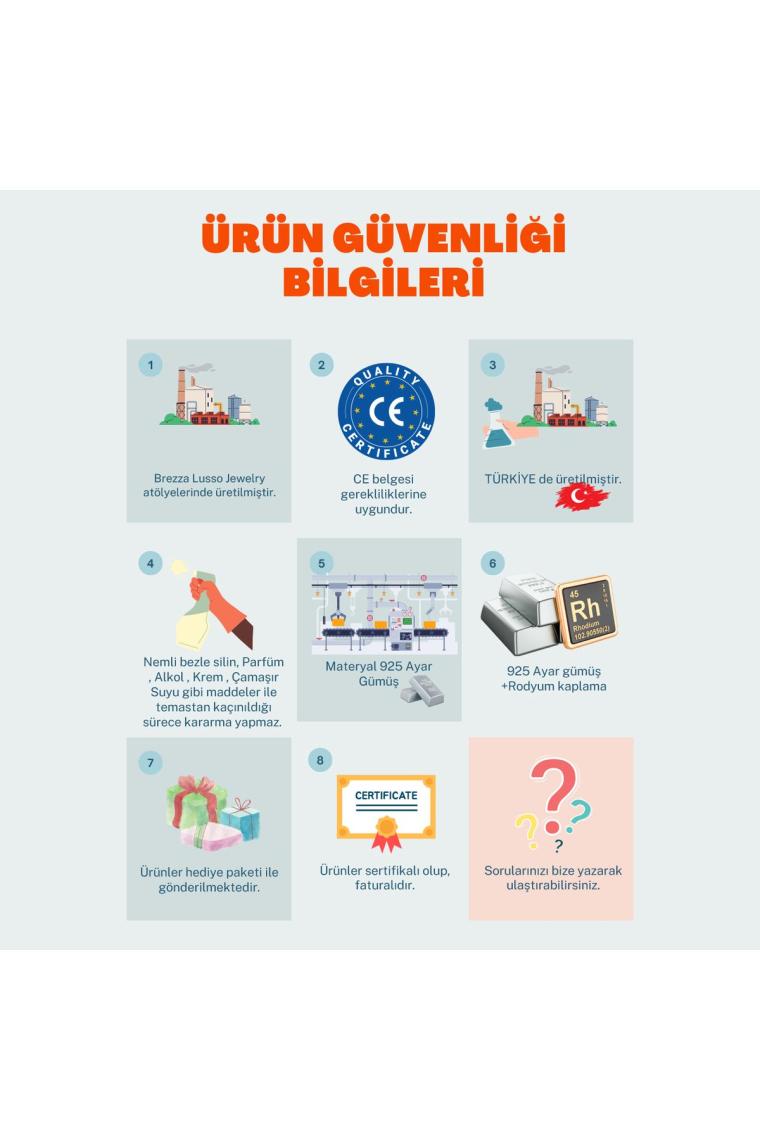 Gümüş Melek Kalbi Sevgi Işıltısı Kolye Küpe Seti