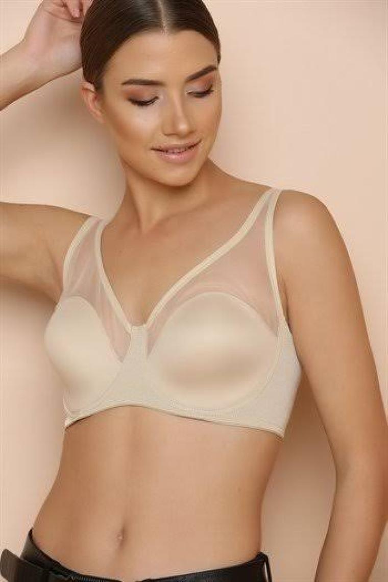 Le Jardin 9200-C Balenli Desteksiz Tül Detaylı Soft C Cup Toparlayıcı Sütyen