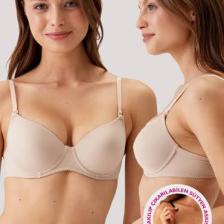 Pierre Cardin 2'li Ekonomik Paket Ten 6005 Balenli Destekli Micro Sütyen Set