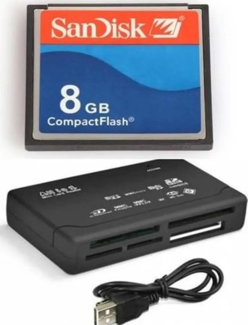 Sandisk 8 GB Compact  Flash  Hafıza Kartı - USB 2.0  Cf Kart Okuyucu
