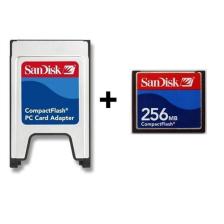 Sandisk 256MB Ultra II Compact Flash Card + Sandisk PCMCIA-CF Adaptör