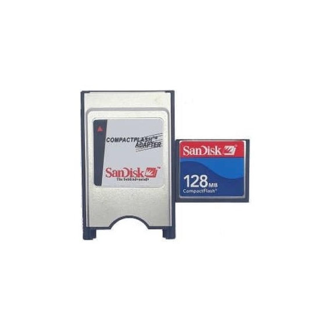 Sandisk SND128 128 MB Compact Flash Hafıza Kartı+Compact Flash Adatör