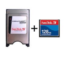 Sandisk SND128 128 MB Compact Flash Hafıza Kartı+Compact Flash Adatör