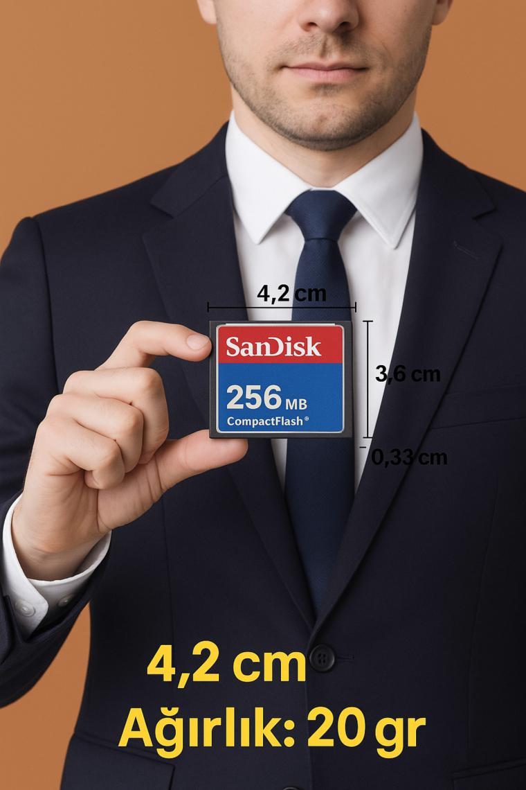 Sandisk 256 Mb Compack Flash Hafıza Kartı