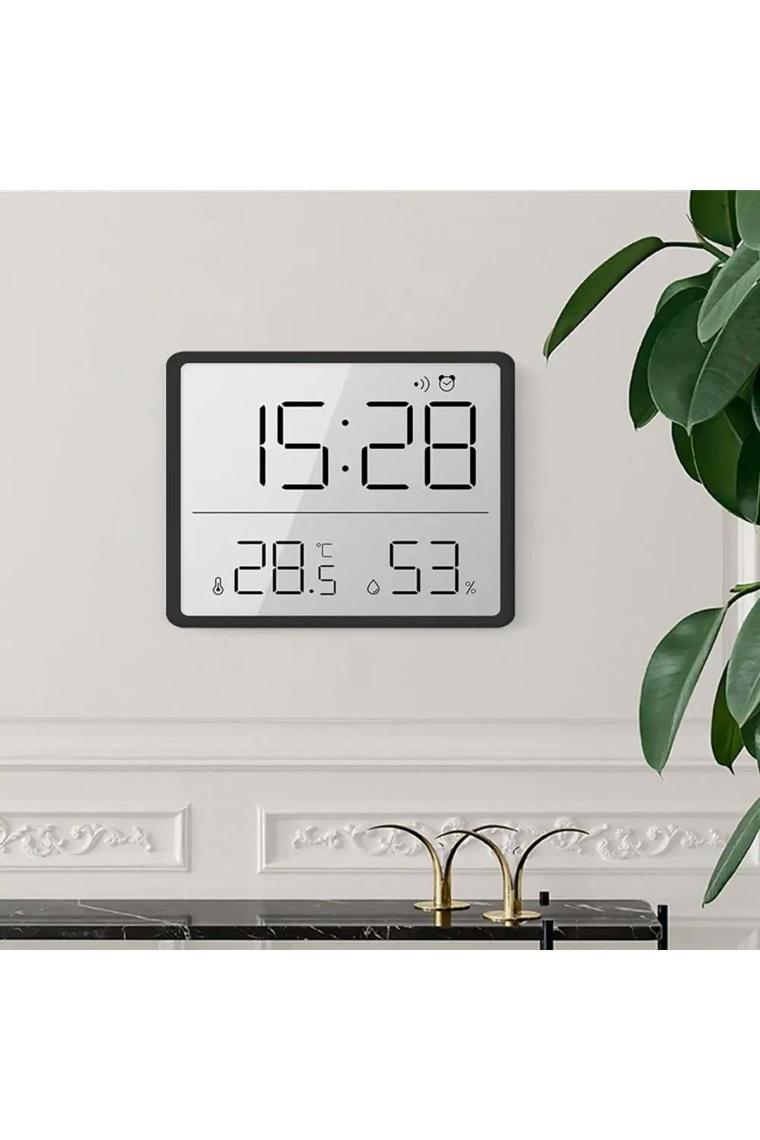 Hymark Mıknatıslı LCD Dijital Ekran 9x7 cm Pilli Mini Saat