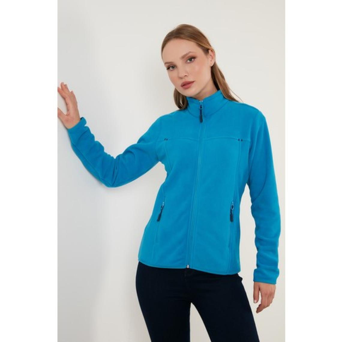 Lela Slim Fit Anti-Pilling Tüylenme Yapmayan Fermuarlı Cepli Polar Hırka Bayan POLAR 5907002