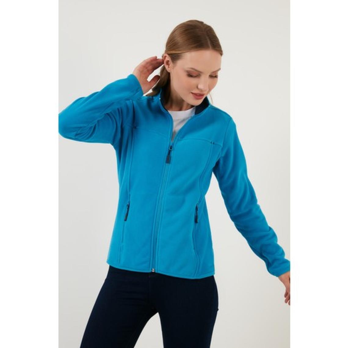 Lela Slim Fit Anti-Pilling Tüylenme Yapmayan Fermuarlı Cepli Polar Hırka Bayan POLAR 5907002