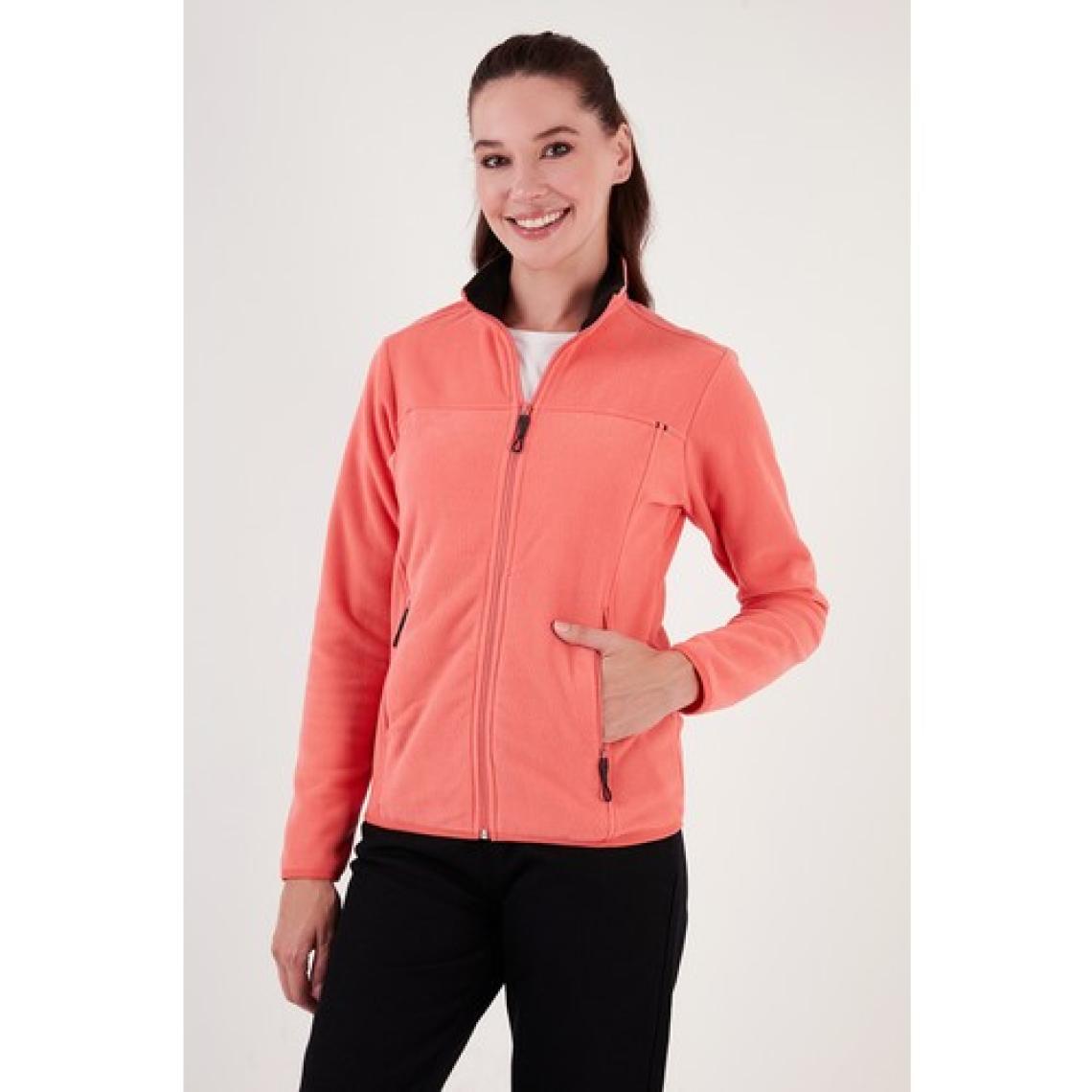 Lela Slim Fit Anti-Pilling Tüylenme Yapmayan Fermuarlı Cepli Polar Hırka Bayan Polar 5907002