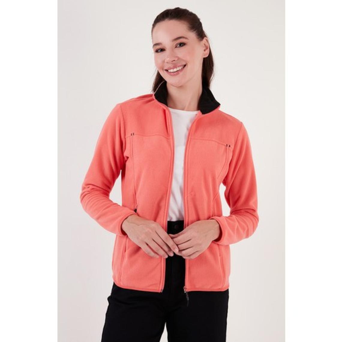 Lela Slim Fit Anti-Pilling Tüylenme Yapmayan Fermuarlı Cepli Polar Hırka Bayan Polar 5907002
