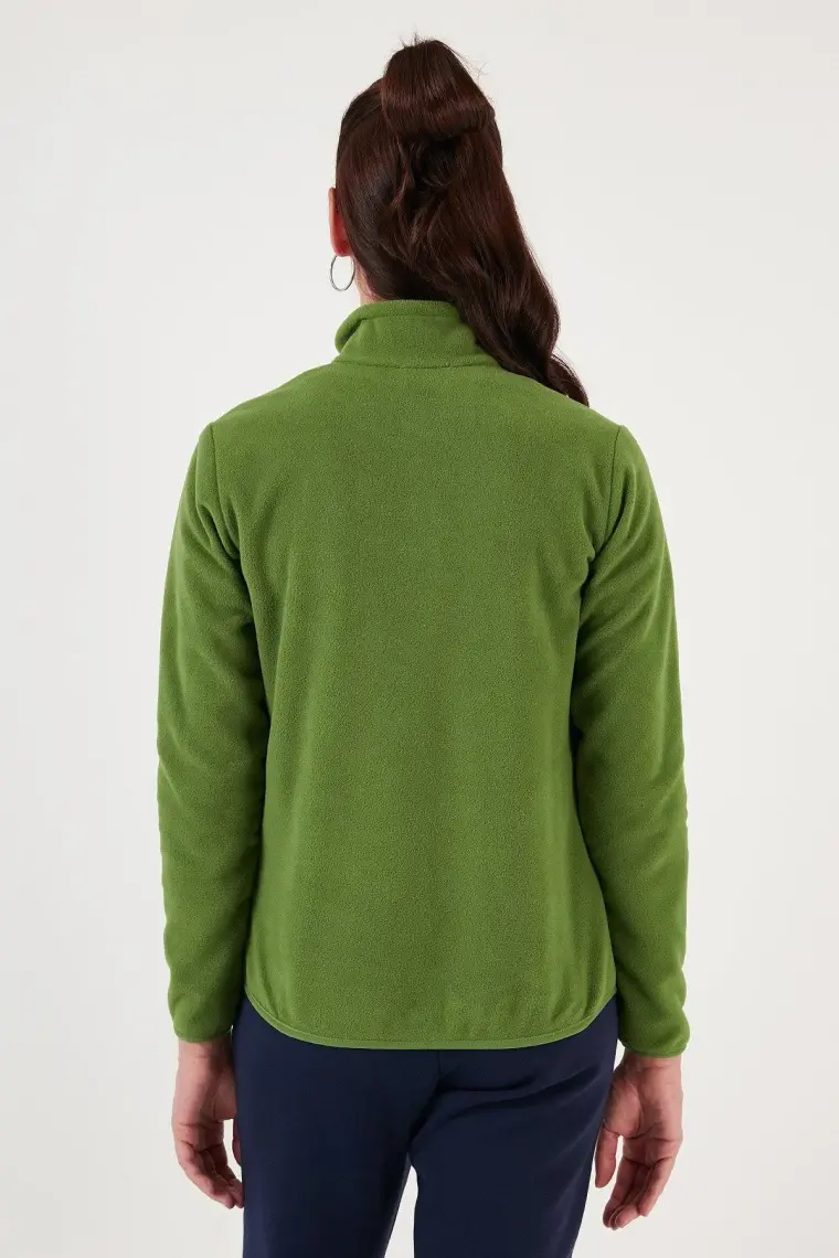 Lela Slim Fit Anti-Pilling Tüylenme Yapmayan Fermuarlı Cepli Polar Hırka Bayan POLAR 5907002