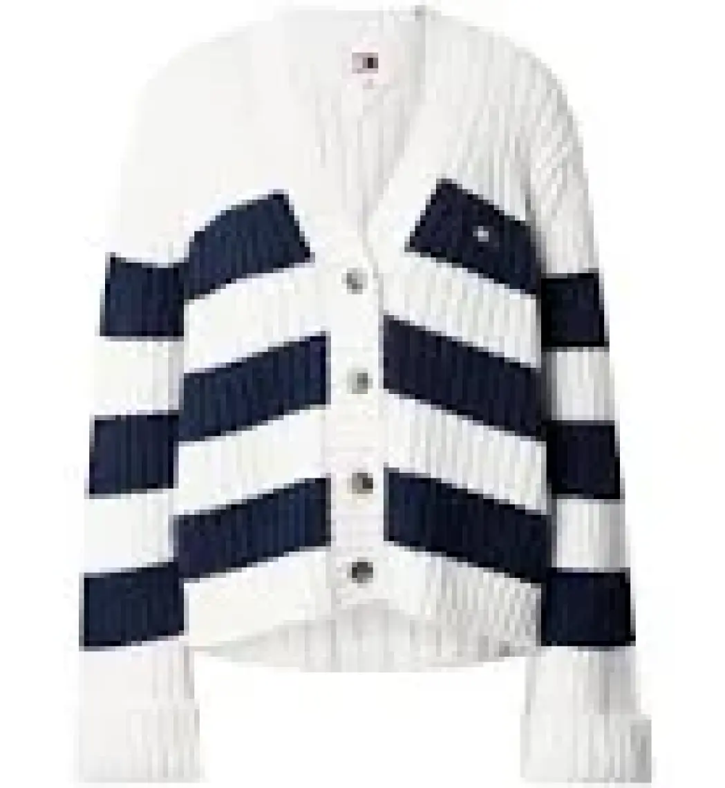 Tommy Jeans Beyaz Kadın Hırka Tjw Rwb Back Flag Cardıgan Ext