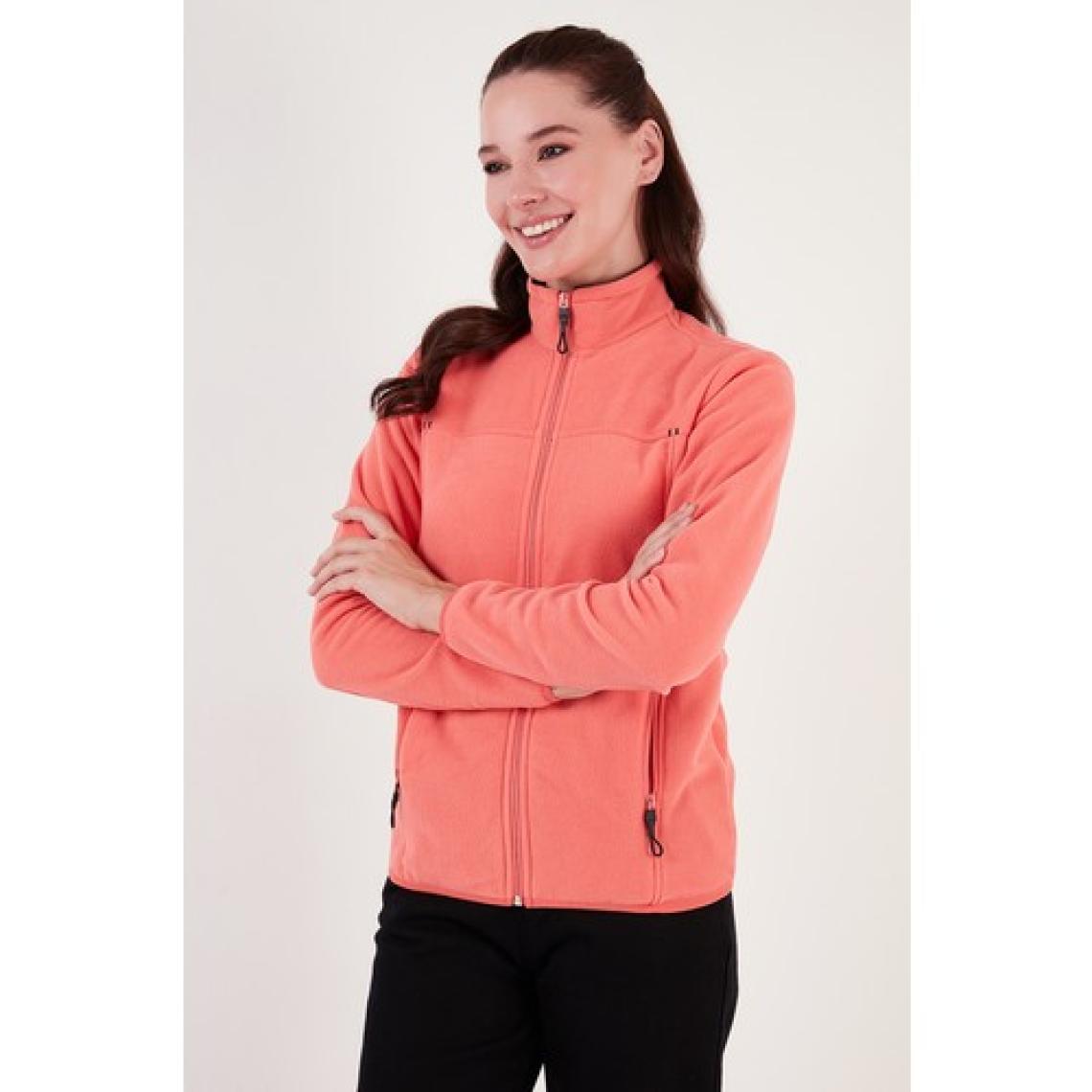 Lela Slim Fit Anti-Pilling Tüylenme Yapmayan Fermuarlı Cepli Polar Hırka Bayan POLAR 5907002