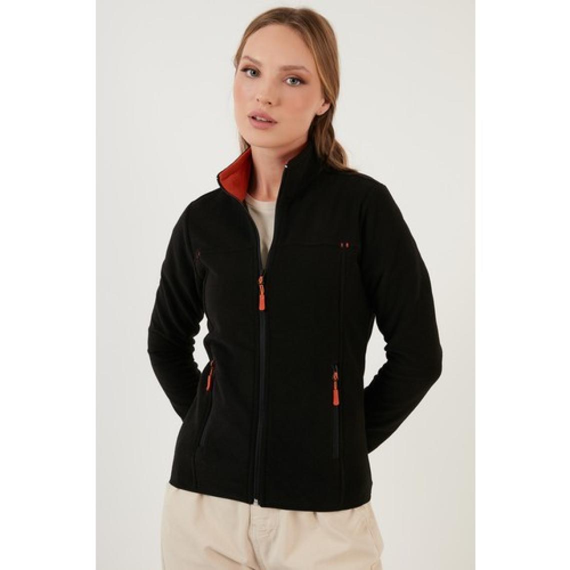 Lela Slim Fit Anti-Pilling Tüylenme Yapmayan Fermuarlı Cepli Polar Hırka Bayan POLAR 5907002