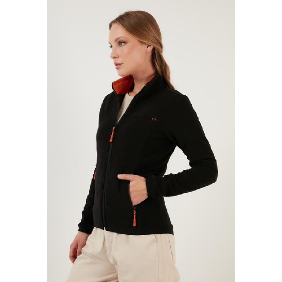 Lela Slim Fit Anti-Pilling Tüylenme Yapmayan Fermuarlı Cepli Polar Hırka Bayan POLAR 5907002