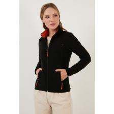 Lela Slim Fit Anti-Pilling Tüylenme Yapmayan Fermuarlı Cepli Polar Hırka Bayan POLAR 5907002