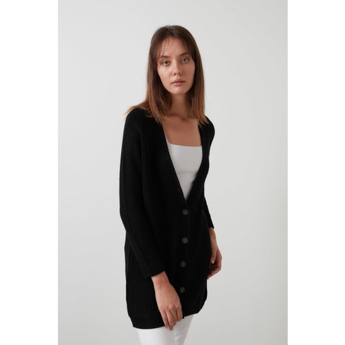 Lela % 100 Soft Akrilik Triko Örme Uzun Hırka Kadın HIRKA 4615044