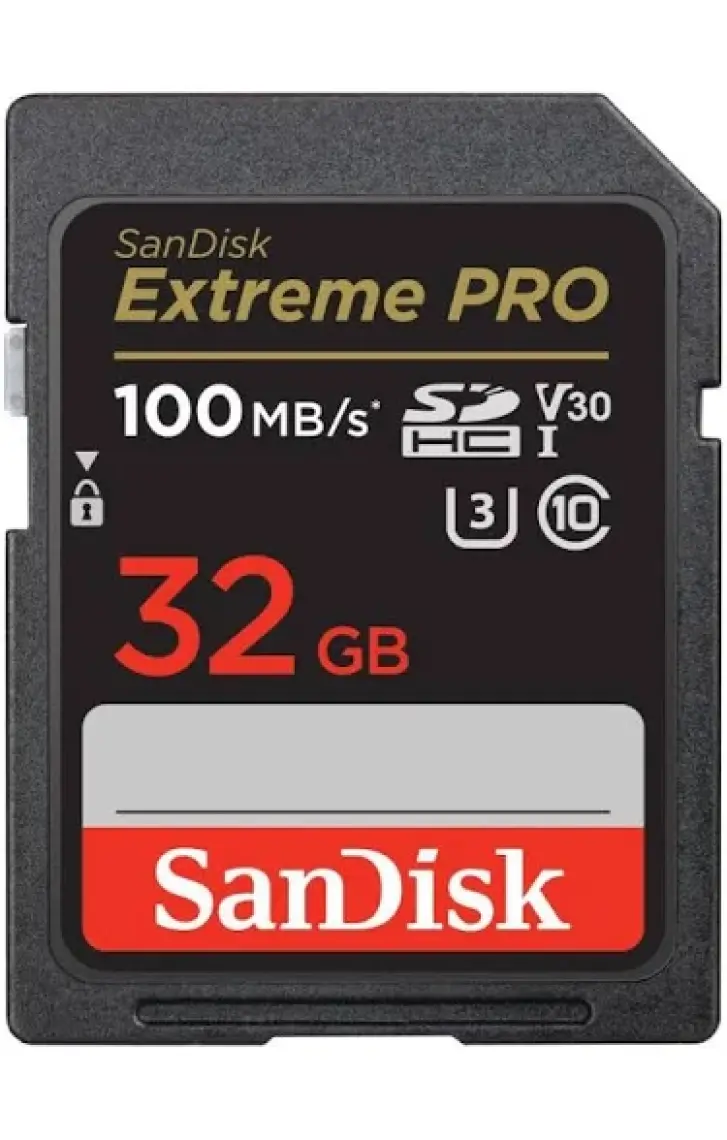 Sandisk Extreme Pro 32GB 100/90MB/S Sdhc V30 Uhs-I U3 Hafıza Kartı SDSDXXO-032G-GN4IN