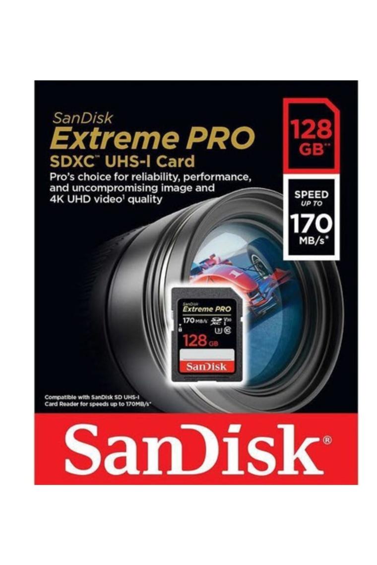 Extreme Pro 128GB 170Mb/s V30 UHS-I U3 SDSDXXY-128G-GN4IN SDXC Hafıza Kartı