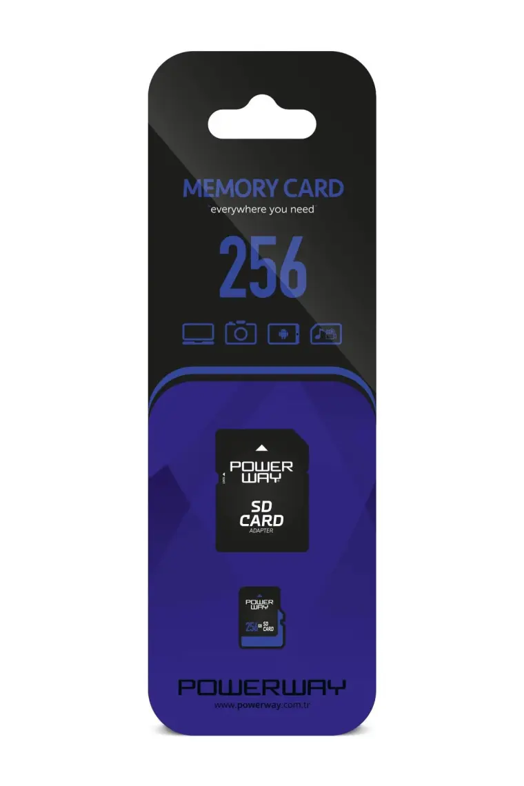 Powerway  256 GB Hafıza Kartı Adaptör Dahil