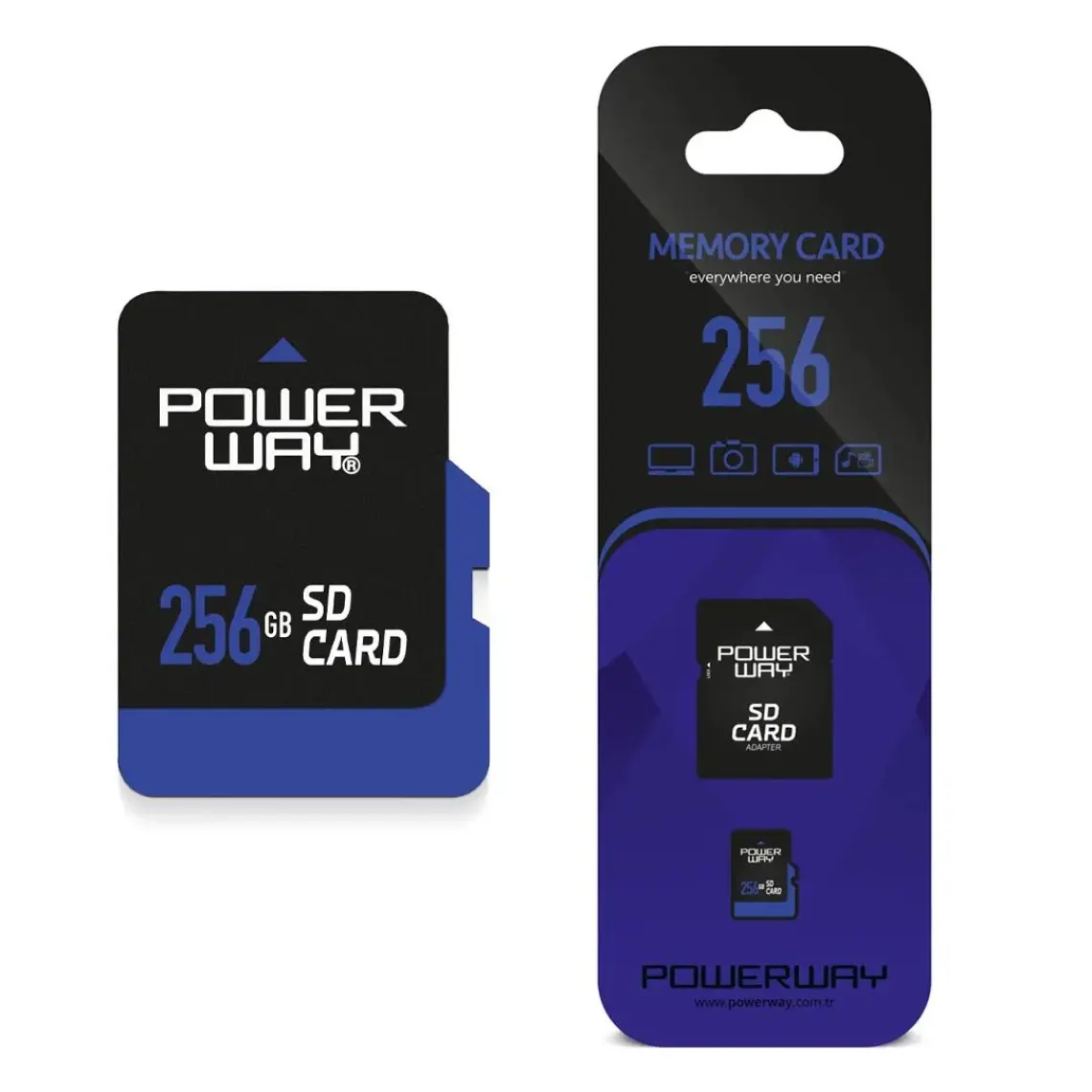 Powerway  256 GB Hafıza Kartı Adaptör Dahil