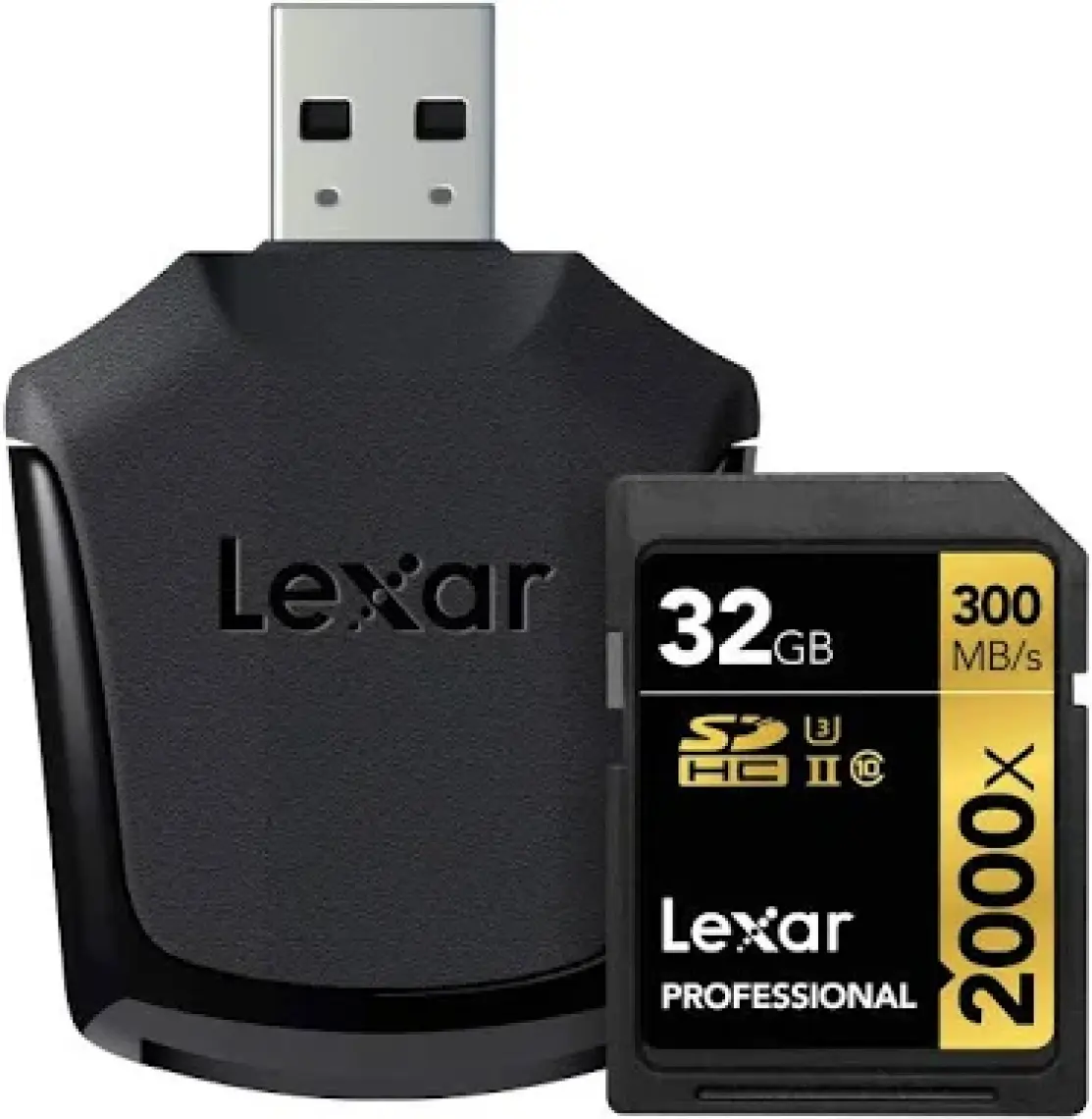Lexar 32GB 2000x Professional SDHC Hafıza Kartı + USB Kart Okuyucu UII 300MB/sn (LSD32GCRBEU2000R)