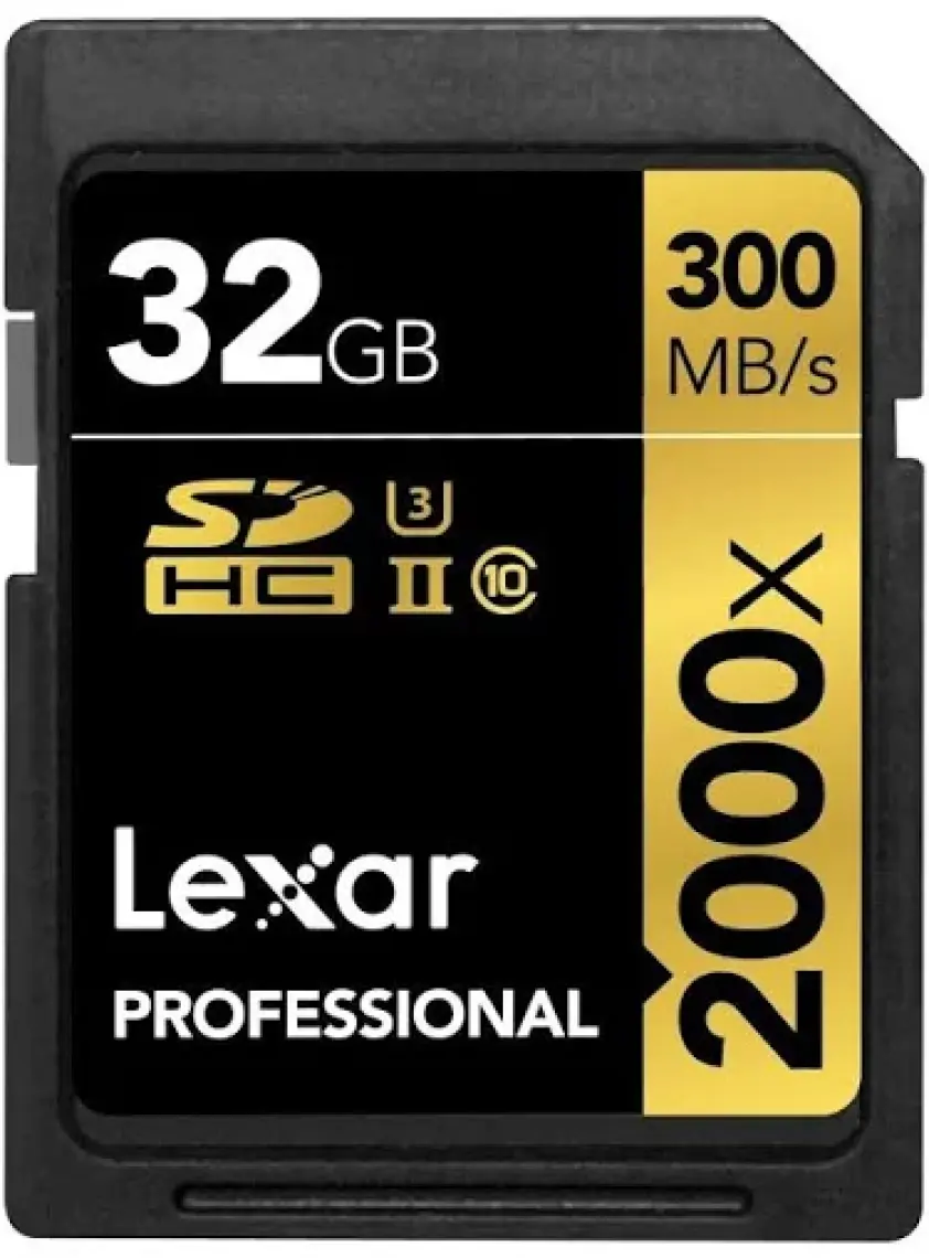 Lexar 32GB 2000x Professional SDHC Hafıza Kartı + USB Kart Okuyucu UII 300MB/sn (LSD32GCRBEU2000R)