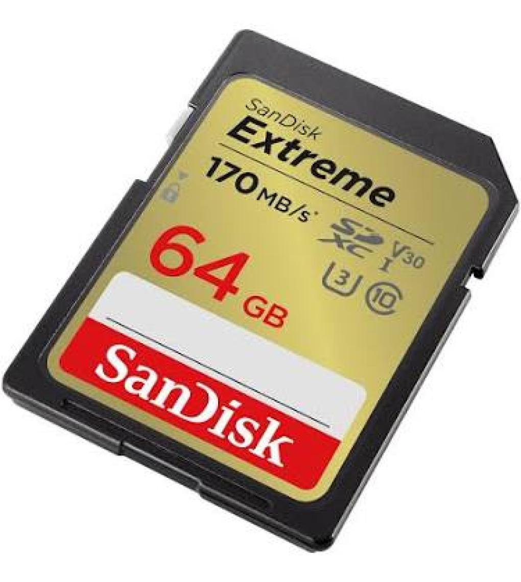 Sandisk Extreme 64GB 170MB/S Sdxc Hafıza Kartı
